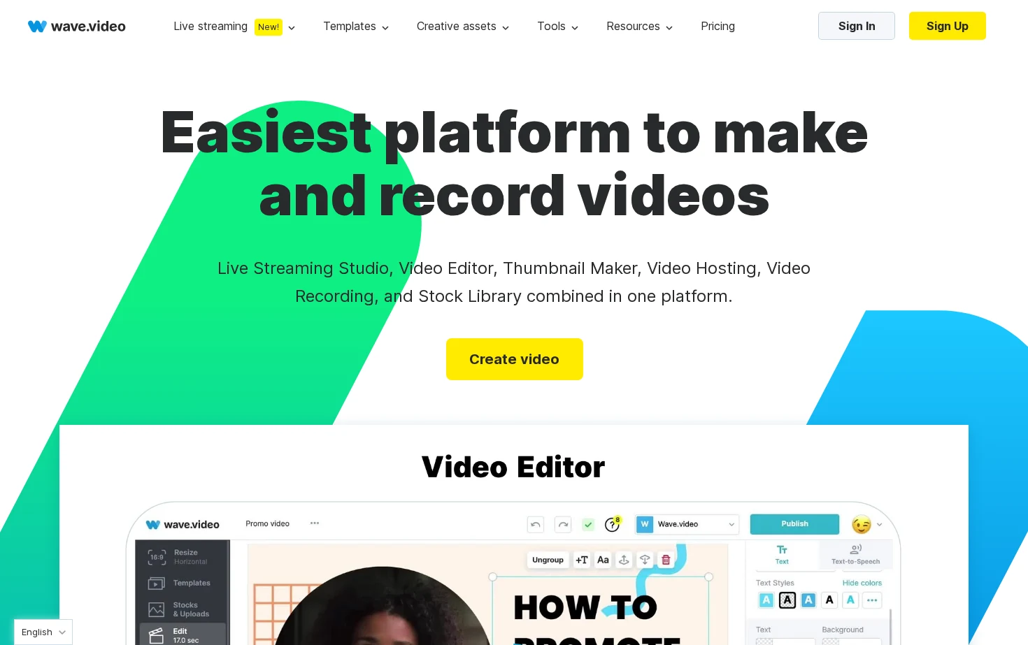 Wave.video 页面快照